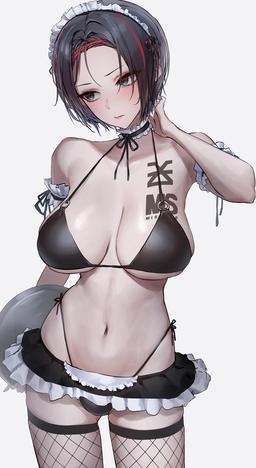 Crow maid in o-ring bikini (Monegi / mjsnngi1910) [Goddess Of Victory: Nikke]