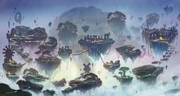 Floating Islands for a Metroidvania game Concept art made by me