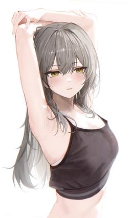 Stelle after her workout (by ひづるめ)