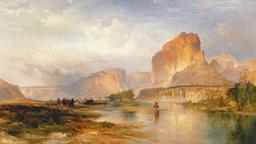 Cliffs of Green River by Thomas Moran, 1874 [3840x2160]