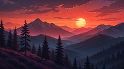 Sunset Peaks [3840x2160]