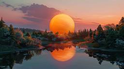Golden Sunset Reflection [1920x1080]