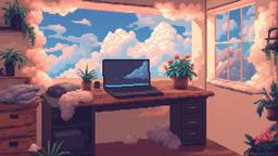 A Room in the Pixel Clouds [2560x1440]